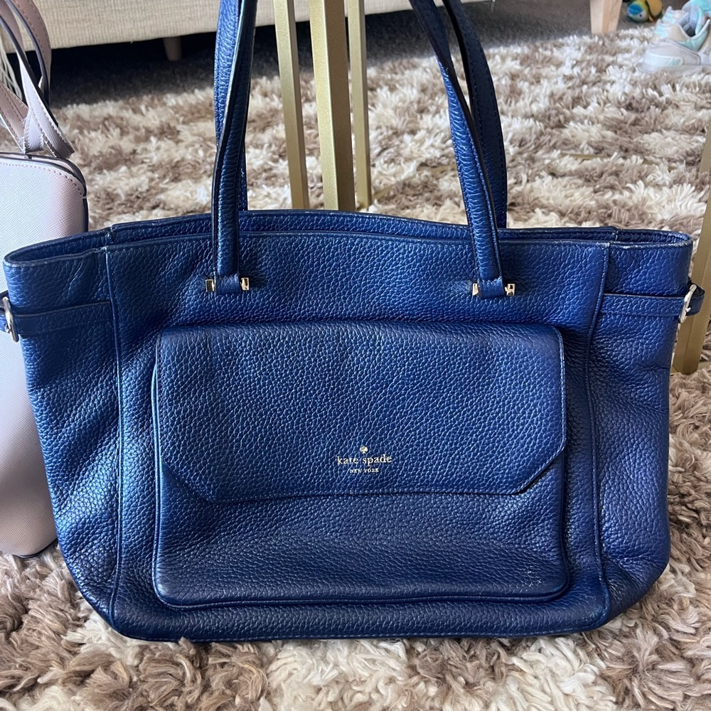 Kate Spade Navy Textured Tote